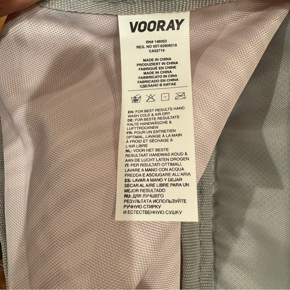 VOORAY Stride Cinch Backpack Pink Gray Lightweight Backpack Bag - Picture 14 of 15